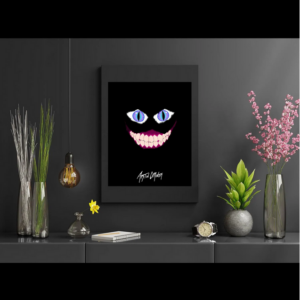 Surreal Horror Art Print – Smiling Shadow Creature, Dark Artwork (8x10)