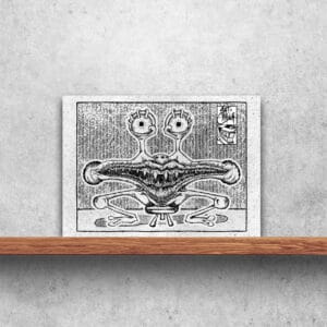 image of an art print against a gray background
